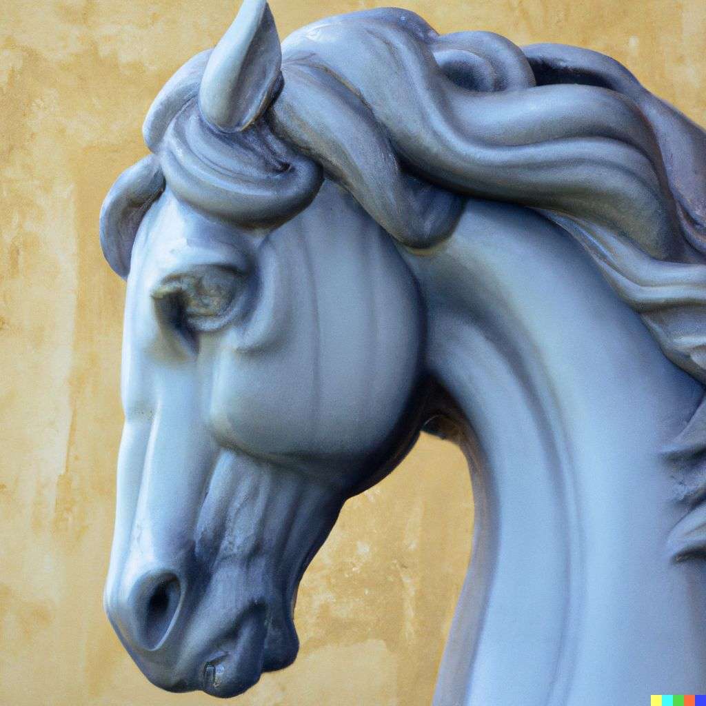 a horse, sculpture